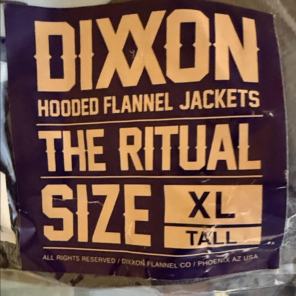 Dixxon Black and Gray Men's Hooded Flannel “The Ritual”